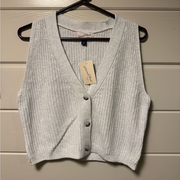 Universal Thread Sweaters - Universal Thread Light Gray V-Neck Sweater Vest